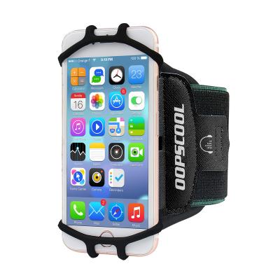 China Universal Nylon Custom Logo Sport Increasing Running Fitness 360 Degree Rotating With Phone Case Holder Armbag Main Cellphone Armband for sale