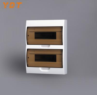 China Factory Price Plastic Wall Mounted Industrial Electric Power 24 Ways Distribution Box for sale