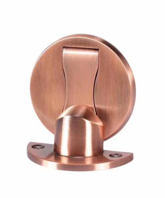 China Farm Floor Zinc Alloy Invisible Suction Without The Hole Punch And Door Adhesive Magnetic Anti-collision Stopper Clasps Red Bronze for sale