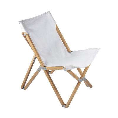 China Butterfly Single Folding White Outdoor Deck Relaxing Wooden Folding Chairs for sale