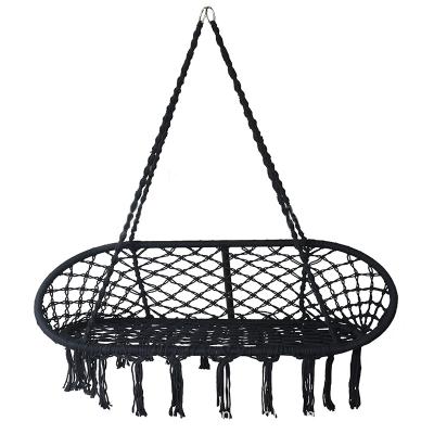 China Contemporary Handmade Hanging Chair 2person Macrame Swing Hammock Chair for sale