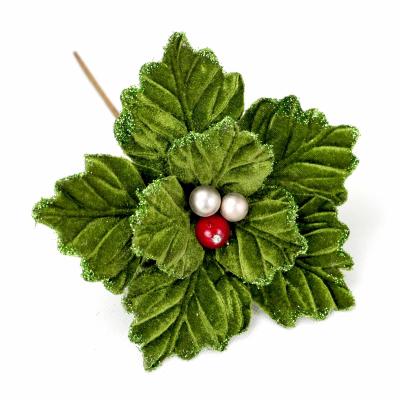 China Wholesale Decorative Floral Wreath Garland Accessories Handcrafting Poinsettia Festival Stuff Artificial Flower Christmas Tree Christmas Ornaments for sale