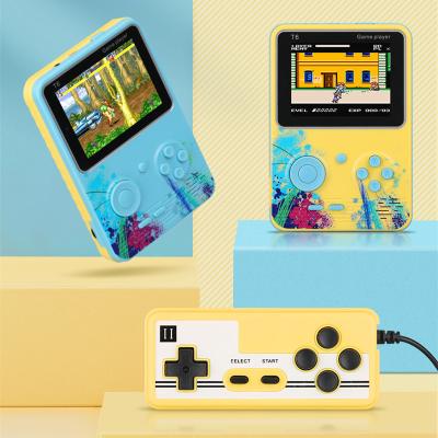 China Directly 2player T6 TV Plug Offer Kids Handheld Classic Game 3.5 Inch Retro Colorful Screen With 500 Games In 1 Video Game Consoles for sale