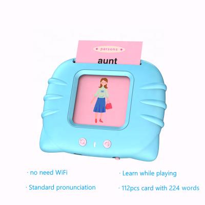 China Early Educational Enlightenment High Quality Toy Toy English Word Teaching Machine with 112pcs 224words Card for Childhood Education Toy for sale