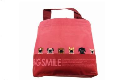 China Custom Silk screen priting Red cloth shopping tote bag for students for sale