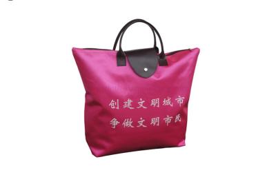 China Heat printing pink rolling oxford tote bag for exhibition promotion for sale