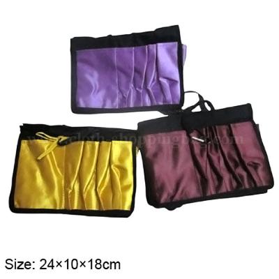 China Purple rectangle travel cosmetic bag , wrinkle surface luxury cosmetic bag for sale