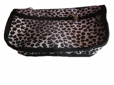 China Sexy women's travel cosmetic pouch with zipper , leopard cosmetic bag for sale