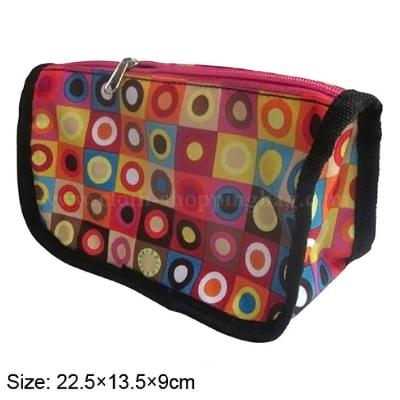 China Colourful lightweight travel cosmetic bag with fade - less fabric , mini cosmetic pouch for sale