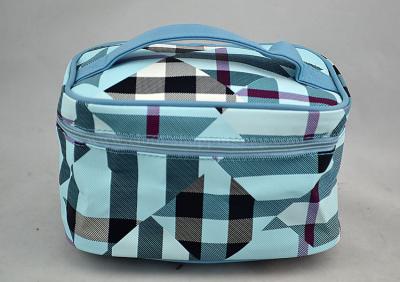 China Large folding cosmetic bag with handle , travel makeup box for sale