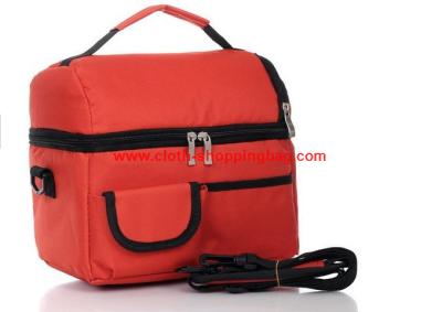 China Durable polyester fiber travel cooler bag , red lunch bag 4200ML for sale