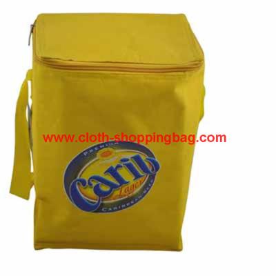 China Yellow large built lunch bag for travel office , insulated cooler bag for sale