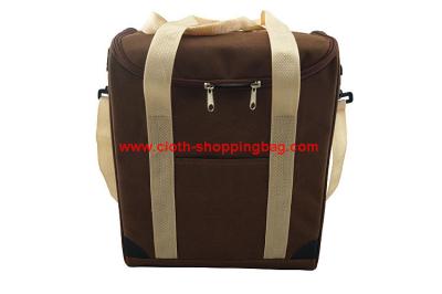 China Customized large brown built lunch bag with insulated foil lining for sale