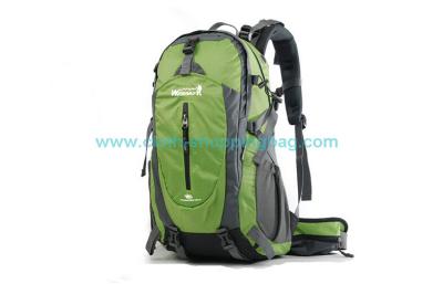 China Professional 40L green camping gear backpack  easy to clean for sale