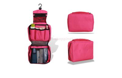 China Hanging toiletry travel storage bag with Handle outside for easy carrying for sale