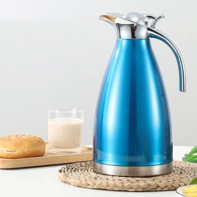 China WITH LID stainless steel coffee carafe vacuum insulation thermos tea coffee pot with push button for sale