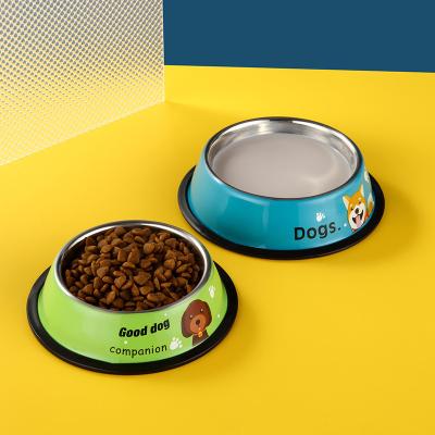 China Cheaper Prices Stainless Steel Cat Bowl 15 Cm Anti Slip Pet Feeder Bowl Viable for sale