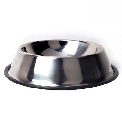 China Sustainable Dog Metal Dog Drivers Tape Rolls Rubber Non-Slip Stainless Steel Pet Bowl for sale