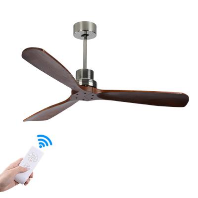 China High Quality Modern AC Motor Three Silent Pure Leaf Copper Blades Solid Wood Ceiling Fan for sale