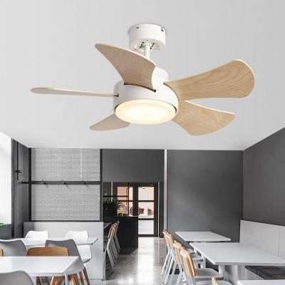 China New Arrival Modern DC Motor Mute 32inch 5 Speeds Remote Control Wooden Led Ceiling Fan Light for sale