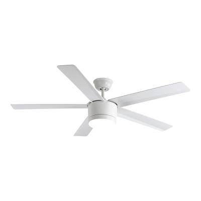 China Modern White DC Motor LED Remote Control 5 Blade ABS Modern Ceiling Fan With Light for sale