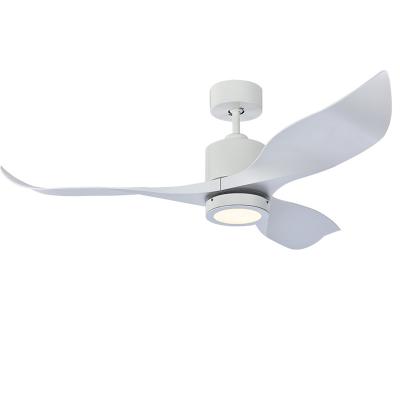 China 48 220 V Hotel Mute Remote Control White Indoor Installation Led Ceiling Fan for sale