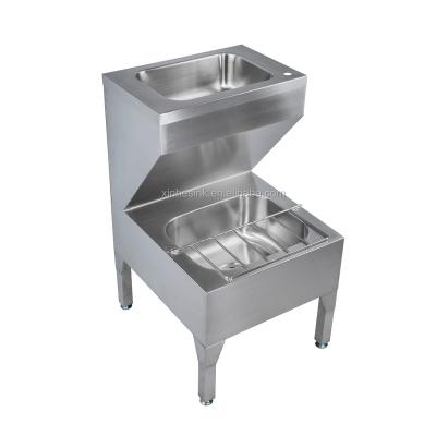 China Commercial SS 304 Stainless Steel Cleaners Sink Mop Sink With Hand Wash Basin for sale