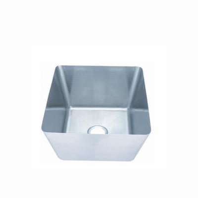 China Without Wall Sloped Undermount Faucet Single Compartment Commercial Sink SS 304 Stainless Steel Sink Hand Fabricated Bowl for sale