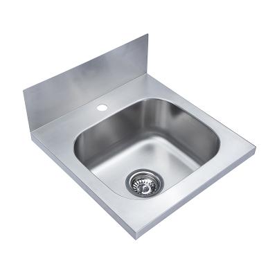 China Without Basin Direct Prices Commercial Stainless Steel Faucet 46x46x32 Factory Restaurant 304 Wall Mounted Wash Sink for sale