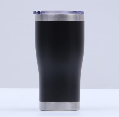 China 12oz 14oz 20oz 30oz 40oz Modern Stainless Steel Double Wall Curve Viable Insulated Tumblers With Lid for sale