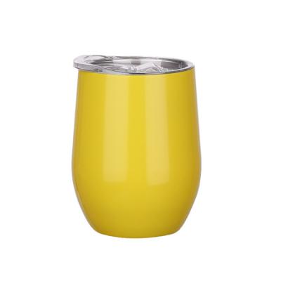 China 2021 New 12oz Viable Listing Egg Shell Wine Tumbler With Insulated Vacuum for sale