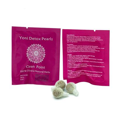 China Yoni Care Professional vaginal detox beads natural yoni herbs net point vaginal tampon for sale