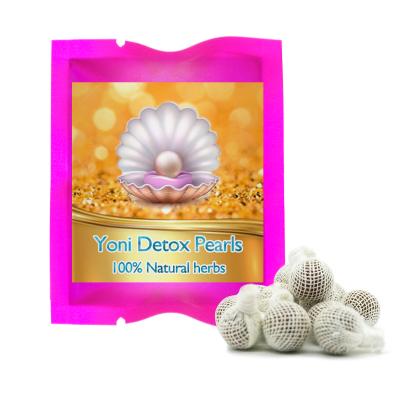 China Yoni Care Wholesale pure organic detox herb yoni pearls vaginal tampon private label net point for sale