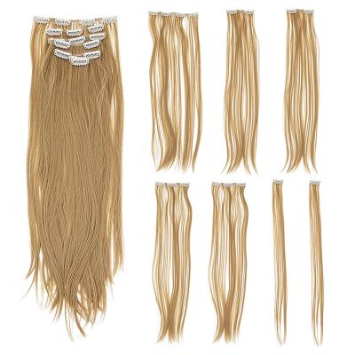 China high quality beige straight U-tip hair long synthetic hair pieces for sale