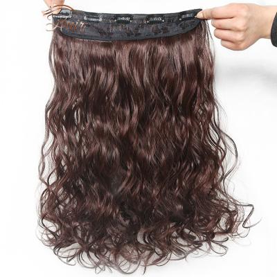 China Wholesale Price Silky Straight Hair Extension 5clips Heat Resistant Wave Hair Pieces for sale