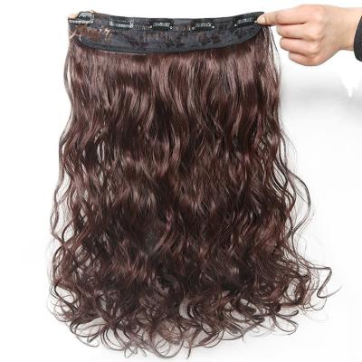 China U-tip Hair 24 Inch Long Wavy Synthetic Hair 5 Clips In Hair Pieces for sale