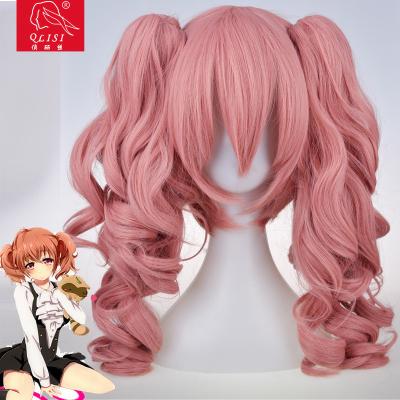 China Spring Curly Pink Women Cosplay Hair Fashion Party Cosplay Synthetic Wig Long for sale