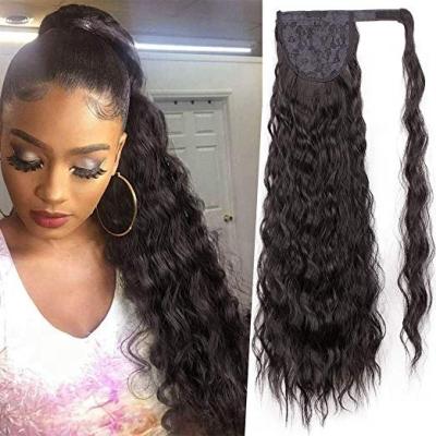 China synthetic curly straight hair ponytail extension I-tip drawstring hair coloful curly hair ponytail for sale