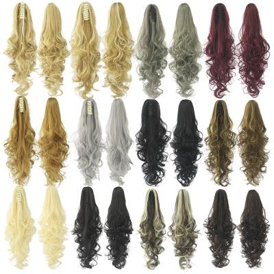 China Other Claw Cuts Blonde Hair Extensions Synthetic Hair Ponytail for sale