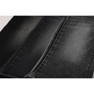 China Breathable black 10.2oz stretch denim fabric black denim fabric hot sale cheap black jeans fabric for sale