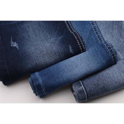 China Chinese Factory Hot Selling Shrink-Resistant High Elastic Warp 9.2OZ Dark Blue Cotton/Poly/Spandex TR Denim Fabric For Jeans for sale