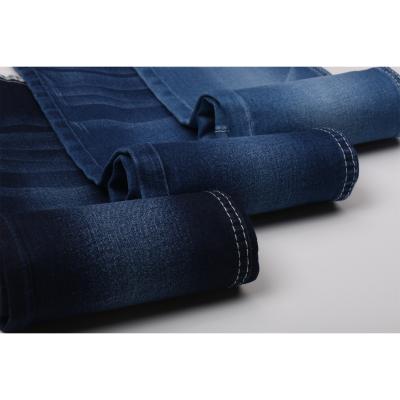 China Best Quality Lowest Price Breathable Dark Blue 9.8 oz Stretch Denim Fabric TR Cotton Polyester Spandex Denim Fabric for sale