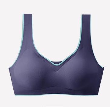 China Thai Natural Latex Underwear Women's One-Piece Traceless Steel Ring Small Chest Gathered Type Sleep Sports Vest Bra for sale