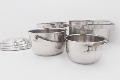 China equipo que acampa del viaje de las herramientas de la cocina 5pcs del 15,18,21,24,27cm que cocina la sopa de acero inoxidable de la tapa del lavabo de los sistemas que cocina el pote en venta