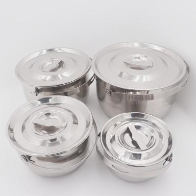 China 15,18,21,24cm 4pcs  Kitchen tools no-magenic stainless steel cooking pot travel camping outfit cooking sets for sale