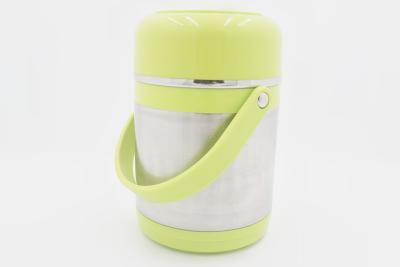 중국 1.5L Hot sale plastic insulated thermos stailess steel easy takeaway food container with big handle 판매용