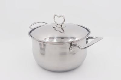 中国 16+18cm Saucepans sets multi-functional boiling stockpot rolled edge stewpot with steel cover 販売のため