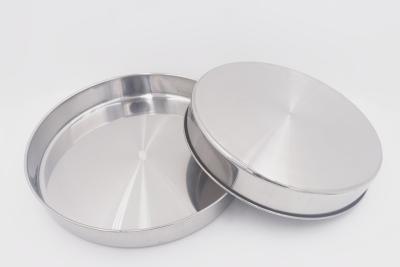 중국 28.32.36cm Cookware set different size cake baking tray big round steel pizza plate 판매용