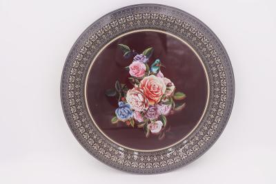 China 36cm Classic elegant wedding dinner plates wholesale decorative flower bone plate à venda