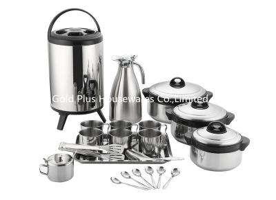 Китай cookware кухни 21pcs устанавливает двойной набор кружки и ложки бочонка изоляции жары бака супа нержавеющей стали thermos вакуума стены продается